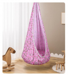 Nauja vaiki&scaron;ka pakabinama kėdė ne&scaron;iojama para&scaron;iutinio audinio sūpynių lova stovyklavimui lauke su kutuota briauna spausdinimas pripučiamas čiužinys 150 * 70cm pink print