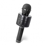 Karaoke mikrofonas bluetooth garsiakalbis, skirtas i&scaron;maniesiems telefonams ir plan&scaron;etiniams kompiuteriams juoda