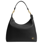 Coach Juliet 38 Metalinis logotipas Užtrauktuko užsegimas Odinė peties rankinė Didelė moteri&scaron;ka peties rankinė Juoda CY817-B4BK Basic Set (Bag+Dust Bag)