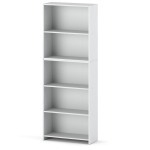 Balta biuro knygų spinta 70 cm su 5 lentynomis, segtuvams, žaislams, palėpei