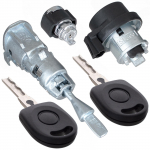 VW Golf V 03-09 spynelės įdėklas + priekinių kairių durų spynelės įdėklas + pir&scaron;tinių dėžutės įdėklas 3 vnt.. Nustatyti