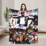 George Michael Muzikinis pledas Kokybi&scaron;kas &Scaron;iltas Mink&scaron;tas Mesti pledą Žiemos Kelionės Biuro Kėdė Sofa Lova Madingas Patalynės užvalkalas 130x150cm