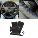 BMW E36 E39 E46 X3 E83 X5 E53 Vairo dangtelis Rankomis siūtas Juoda-raudona mėlyna linija Perforuota oda su adatomis ir siūlais