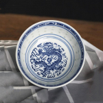 4&ndash;10 colių keraminės dubenys Jingdezhen mėlynai balti porcelianiniai ramen dubenys namams i&scaron;skirtiniai salotų dubenys virtuvės keraminiai stalo reikmenys 12.5x6cm mėlyna