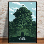 &bdquo;Ghibli&ldquo; studija pagerbia anime plakatus ir spaudinius senovinio dekoro paveikslėlis, drobė, tapyba, kambario dekoravimas esteti&scaron;ka affiche 50cm&times;70cm NoFrame