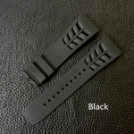 Raudona Juoda Žalia Pilka Oranžinė Geltona Balta Mink&scaron;ta silikoninė guminė laikrodžio apyrankė Richard Watch Mille RM011 RM050 Įgulos dirželio apyrankė With silver clasp juoda