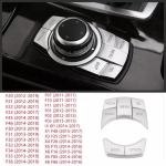 Car Multimedia Buttons Decorstion Cover Trim Sticker Fit For BMW 1 2 series 3 series 4 series 5 series 7 Series X1 X3 X4 X5 sidabras