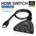 3 įvestis 1 i&scaron;vestis HDMI perjungimo skirstytuvas HD 1080P 4K su HDMI suderinamas kabelis HD-MI vaizdo jungiklis HUB adapteris, skirtas DVD HDTV televizoriaus dėžutei PS3 XBOX