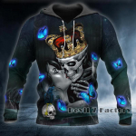 Pavasario rudens vyri&scaron;ki drabužiai Viking Hoodies Megztiniai 3D Spausdinti Skull Angel Streetwear Vintažinis ilgomis rankovėmis vyri&scaron;kos megztinės striukės XXXL