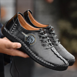 Vyri&scaron;ki odiniai batai Sneaker 2023 Nauji odiniai rankų darbo batai Vyri&scaron;ki laisvalaikio batai 42 juoda