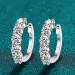 3 mm moteri&scaron;ki moissanito auskarai 925 sterlingų sidabro platinos papuo&scaron;alai Zircon-3mm
