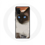 Coque pour Oppo A16 Siamois Noir et blanc Yeux Bleus