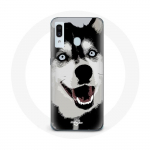 Coque pour samsung galaxy A40 Husky de Sib&eacute;rie Yeux Bleus