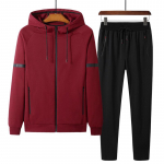 Dvipusis medvilninis laisvalaikio sportinis kostiumas vyrams, sportinės ilgomis rankovėmis, dviejų dalių komplektas, didelis medvilninis kostiumas, 8xl dydis XXL