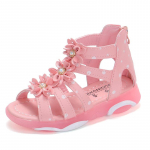 Princesės gėlėtos basutės mergaitėms Mažiems dideliems vaikams Romos basutės vaikams Gladiator paplūdimio sandalai su perlais Sweet Soft