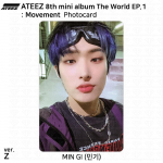 ATEEZ 8-asis mini albumas The World EP.1 : Judėjimas Oficiali asmens tapatybės kortelė Fotokortelė KPOP Mingi - Z (Limited)
