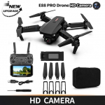 E88 Mini Drone Profesionali HD kamera, leidžianti i&scaron;vengti kliūčių Aerofotografija be &scaron;epetėlių, sulankstoma keturkopterio žaislai Dovanos