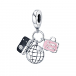 Originalūs S925 sidabriniai mažo fotoaparato torto pakabuko kelioniniai elementai, tinkantys poroms Apyrankės, karoliai, papuo&scaron;alai, dovanų kūrimas &bdquo;pasidaryk pats&ldquo;