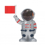 Saulės energija varomas animacinių filmų astronauto formos lėlės automobilio ornamentas, besisukantis svirtis, animacinis lėlė, automobilio prietaisų skydelio apdaila, automobilio priedai balta