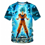 Anime Dragon Ball Son Goku 3D spausdinti vaikų mar&scaron;kinėliai Vasaros mados laisvalaikio mar&scaron;kinėliai berniukui mergaitei Unisex vaiki&scaron;ki drabužiai mar&scaron;kinėlių vir&scaron;ūnės S