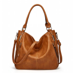 Madingi moteri&scaron;ki mink&scaron;tos odos didelės talpos peties rankinės Hobo krep&scaron;iai Pirkinių krep&scaron;ys 37cm*14cm*32cm ruda