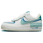 Nike Air Force 1 Shadow Balti Pramonės Mėlyni Teal Moteri&scaron;ki Sportbačiai Summit-White Geode-Teal Mineral DZ1847-101 36