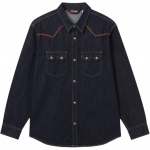 Levis SS25 Naujųjų metų riboto leidimo dvigubos ki&scaron;enės dizaino užsegama sagomis vienaeilė džinsinė striukė vyrams striukės tamsiai mėlyna 0036J-0000 S