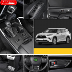 Skirta Toyota Highlander XU70 Refit 2022 automobilio anglies pluo&scaron;to vidaus bagetams pavarų skydelio dangčio rėmo priedai, skirti V