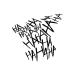 4pcs Joker Hahaha Car Stickers Helmet Reflective Decor Automobile motorcycle reflective English sticker Waterproof Sticker Vinyl juoda