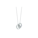 Tiffany & Co. 1837&reg; serijos dvigubo žiedo sagties apskritimo pakabukas karoliai Moteri&scaron;ki karoliai Sidabriniai 60013808 18