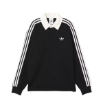 Adidas Sportinė apranga 3 juostelės ilgomis rankovėmis polo mar&scaron;kinėliai vyrams Core Black KE3576 S