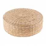 Natūrali &scaron;iaudų apvali sėdimoji pagalvė (pufas) Tatami sėdimoji pagalvėlė Grindų kilimėlis Pufas Grynas rankų darbo svetainės, garbinimo, meditacijos pagalvėlė Grindų sėdynė