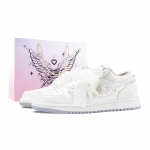 Jordan Air Jordan 1 Grynasis baltas Vestuvinis Atsparus trinčiai Vintažiniai Krep&scaron;inio Batai Moteri&scaron;ki Kreminis IH7323-100(Team626-) 38.5