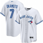 MLB Toronto Blue Jays Siuvinėtas beisbolo mar&scaron;kinėlis Unisex Gerbėjų apranga Auk&scaron;tos kokybės medvilnės mi&scaron;inys Apvali apykaklė White 7 L