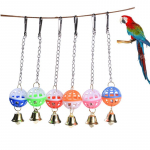 Naminių gyvūnėlių papūga pauk&scaron;tis Cockatiel Bell Swing Ball pakabinamas narvelis žaislas gyvūnams reikmenys