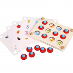 Montessori mokomieji mediniai vaikų žaislai Atminties žaidimai Match Fruit Animals Interaktyvūs žaislai vaikams