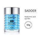 SADOER Golden Eye Cream Hialurono rūg&scaron;ties Paakių Kremas Drėkinamasis Rauk&scaron;lių ir senėjimą stabdantis paakių kremas 60g mėlyna