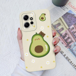 Gėlių dėklai, skirti Xiaomi Redmi Note 12 11 10 9 8 7 Pro Max Galinis dangtelis Mielas avokado mink&scaron;tas silikoninis fotoaparato apsauginis telefono fondas Redmi Coques Redmi Note 9 Pro 4G vyno nuosėdų spalva