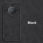 Prabangus PU odinis dėklas, skirtas Honor X9A X9 4G 5G galinis dangtelis matinis silikoninis apsauginis telefono dėklas, skirtas Honor Magic 4 5 Lite X40 Coque For Honor X9A juoda