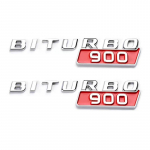 Automobilio 3D ABS BITURBO 700 800 900 ženklelis Emblema Lipdukai Lipdukas Mercedes Benz BRABUS G klasės G55 G63 G65 G700 G800 G900 W461 900 Silver(2pcs) gray