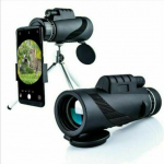 80x100 HD monokulinis teleskopas Zoom vandeniui atsparus plastikinis apvalkalas Profesionalus HD dienos / nakties matymas stovyklavimui mobiliojo telefono objektyvo nuleidžiamas laivas