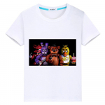 Bear Rabbit Game Kawaii 100% medvilniniai mar&scaron;kinėliai Laisvalaikio berniuko anime mar&scaron;kinėliai y2k vienetai Spausdinti Trumpi vir&scaron;ūnės FNAF Vasariniai vaiki&scaron;ki drabužiai mergaitėms 100 balta