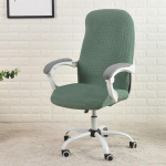 Biuro stalo kėdės užvalkalai žakardo studijų kompiuterio kėdžių užvalkalai Elastingi vandenį atstumiantys spandex Funda Silla Escritorio užvalkalai L Chair Cover žalia