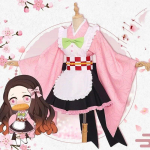 Anime demonų žudikas Tsuyuri Kanao Kanroji Mitsuri Kochou Shinobu Cosplay kostiumas Seksuali tarnaitės apranga Moteris Vaikas Helovinas