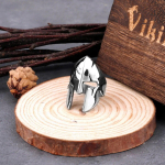 Nerūdijančio plieno &bdquo;Spartan Soldier&ldquo; &scaron;almo žiedas vyrams, senovinis dominuojantis dviratininkas, klasikinis drąsa retro stiliaus auk&scaron;to lygio papuo&scaron;alas vakarėliui 7