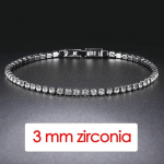Hiphop teniso apyrankė Homme Iced Out 3/4/5 mm kubinio cirkonio kristalo vyri&scaron;ka grandinėlė ant rankų Hip-hop gatvės aprangos papuo&scaron;alai Vyri&scaron;ki H086 17cm
