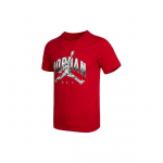 Air Jordan logotipas Spausdintas Krep&scaron;inio Sportinis Trumpomis Rankovėmis Mar&scaron;kinėliai Vyri&scaron;ki Vir&scaron;utiniai Drabužiai Raudonas CZ8384-687 XS