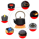 Ketaus arbatinukas Kavos Arbata Vandens Puodas Tradicinė Ceremonija Kung Fu Virimui