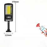 Super Ry&scaron;kus Saulės Gatvės &Scaron;viestuvas 8800mAH Lauko Saulės Lempa Vandeniui atsparus PIR Judesio Jutiklis Sodo Ap&scaron;vietimas Nuotolinis Valdymas L-1COB