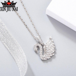 Atkeliauja naujiena S925 Sterling Silver 5a Circon, Itin spindintis gaivus, mielas vėjo gulbės formos moteri&scaron;kas pinigų pakabukas